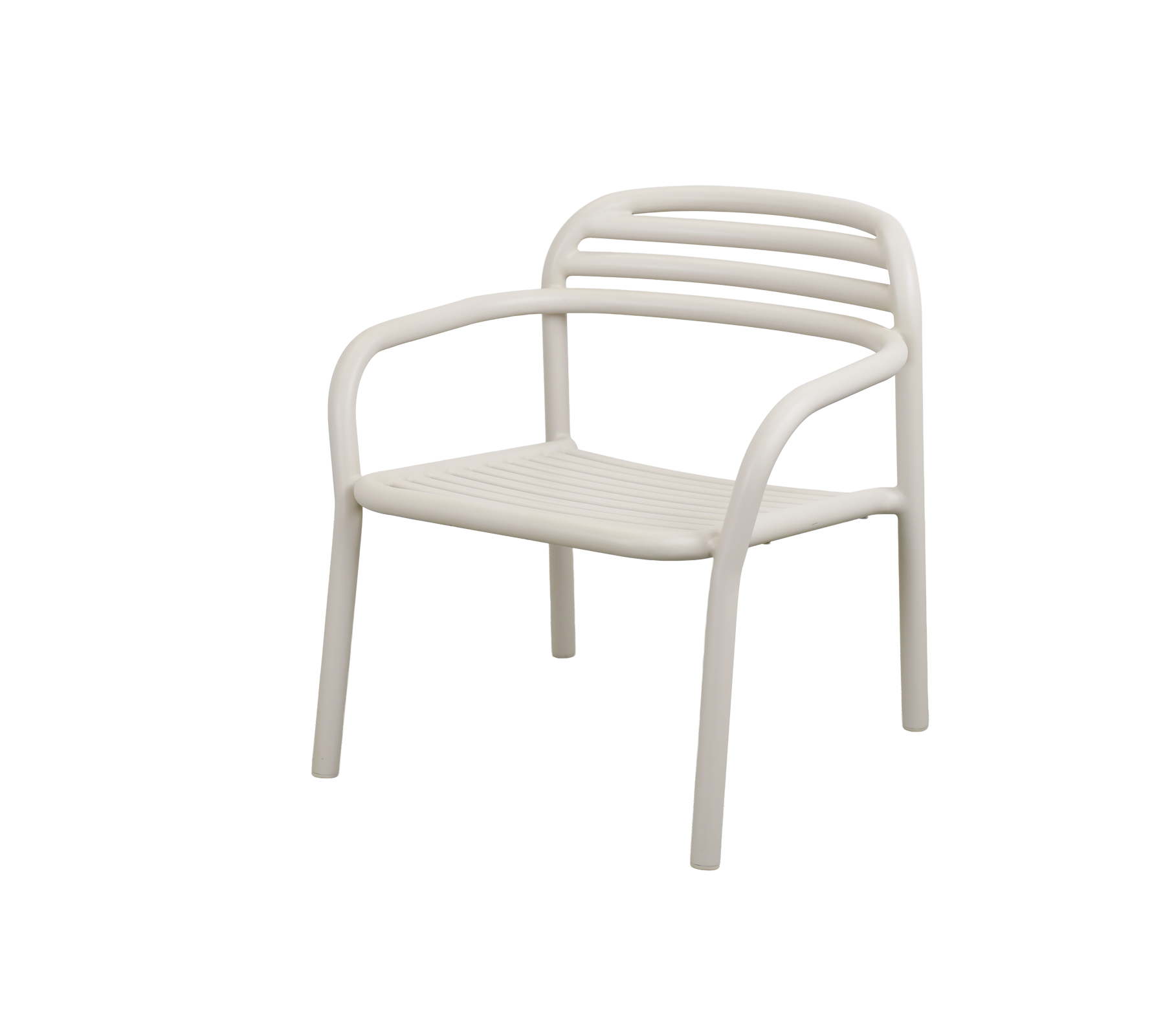 Moderne sandfarbene Stuhl mit minimalistischer Gestaltung.