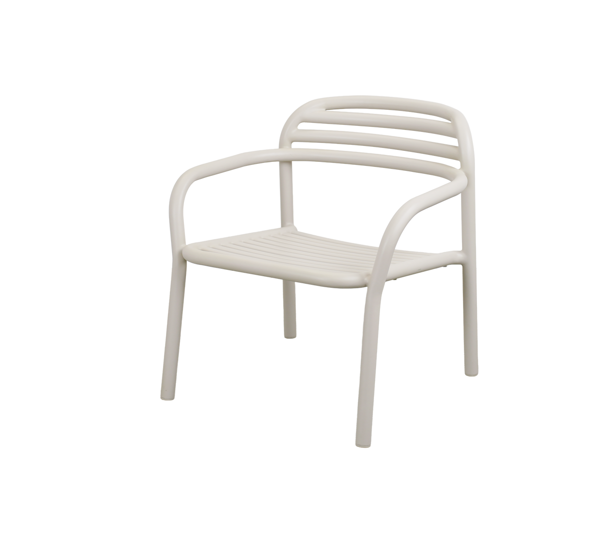 Moderne sandfarbene Stuhl mit minimalistischer Gestaltung.