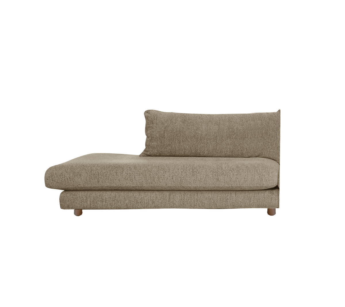 Beige Liege mit Rückenlehne im modernen Stil.