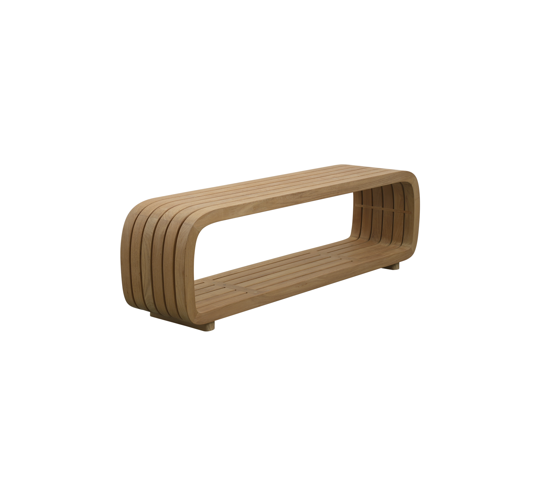 Mellow Sofa-Modul/Beistelltisch – ein skulpturaler, multifunktionaler Outdoor-Artikel mit sanften, organischen Linien und einem robusten, wetterfesten Design, ideal für die Schaffung einer ruhigen und stilvollen Lounge-Atmosphäre.