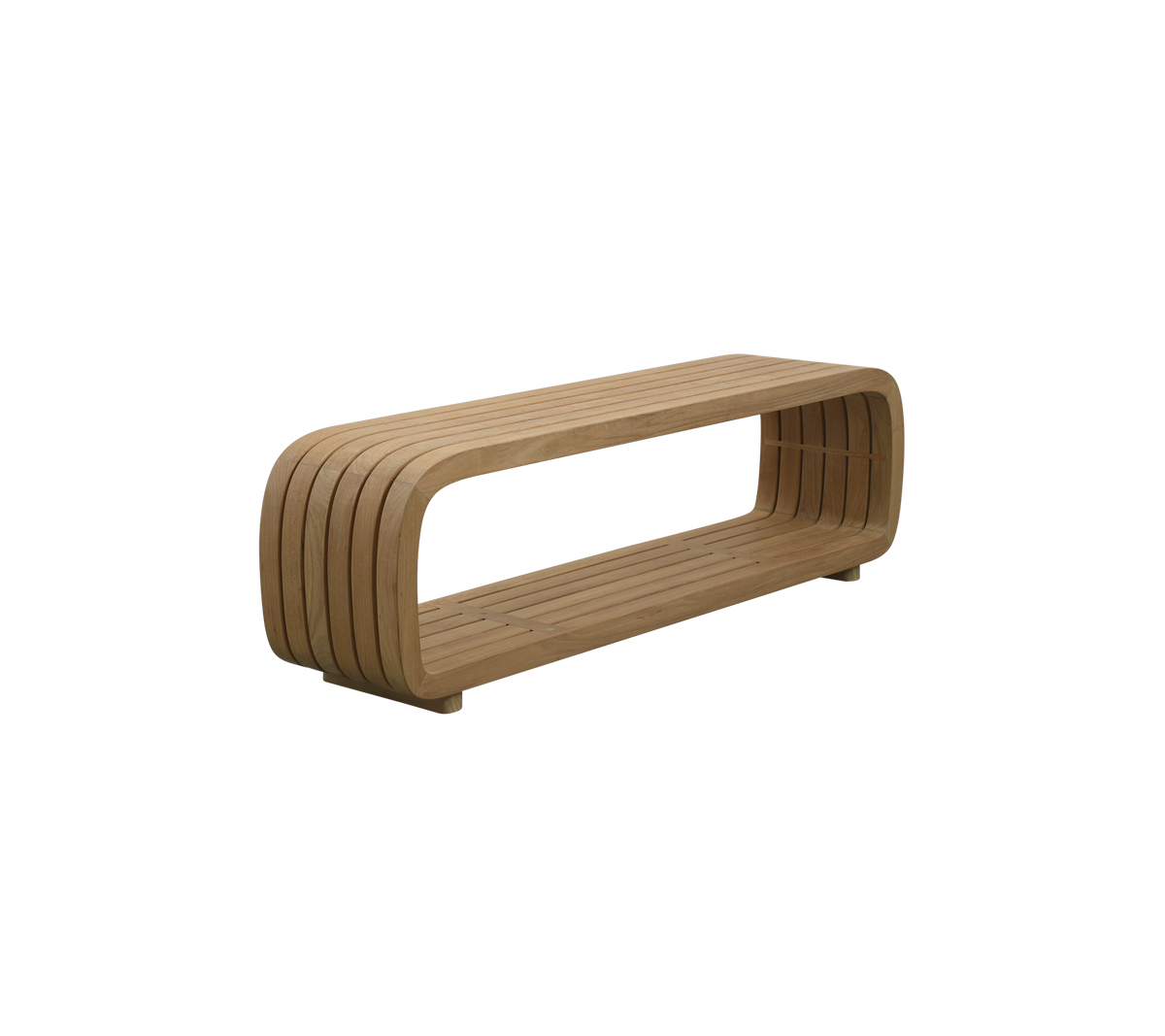 Mellow Sofa-Modul/Beistelltisch – ein skulpturaler, multifunktionaler Outdoor-Artikel mit sanften, organischen Linien und einem robusten, wetterfesten Design, ideal für die Schaffung einer ruhigen und stilvollen Lounge-Atmosphäre.