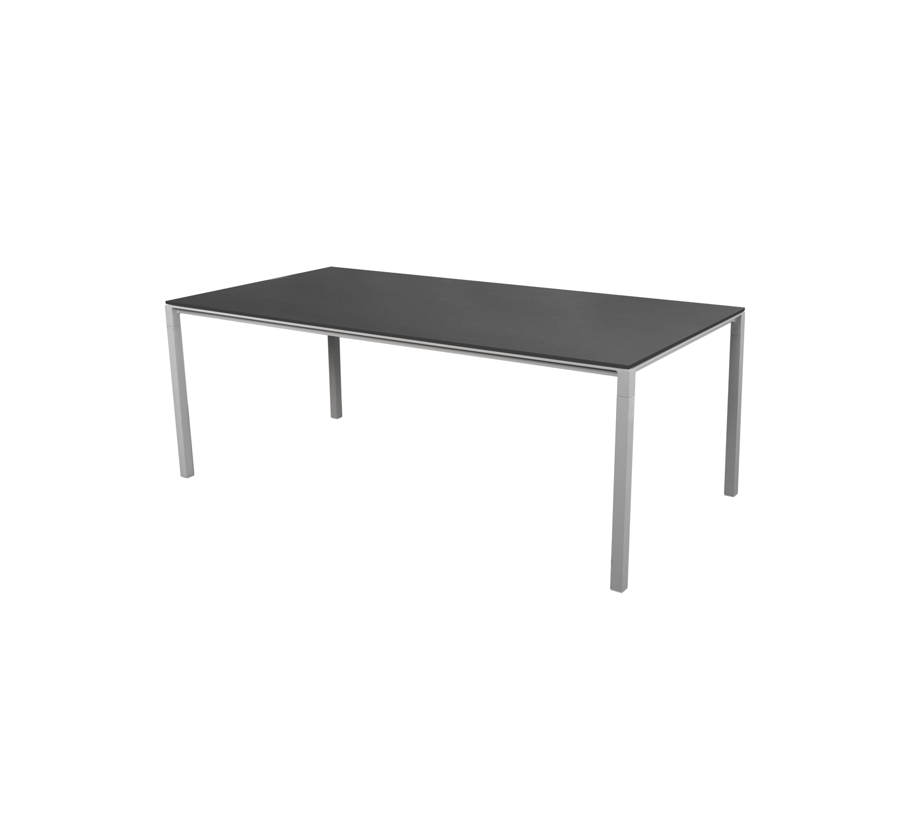 Ein modernes Tisch mit einem schlanken Design, flacher Oberfläche und stabilen Beinen, ideal für verschiedene Anwendungen und Zwecke.