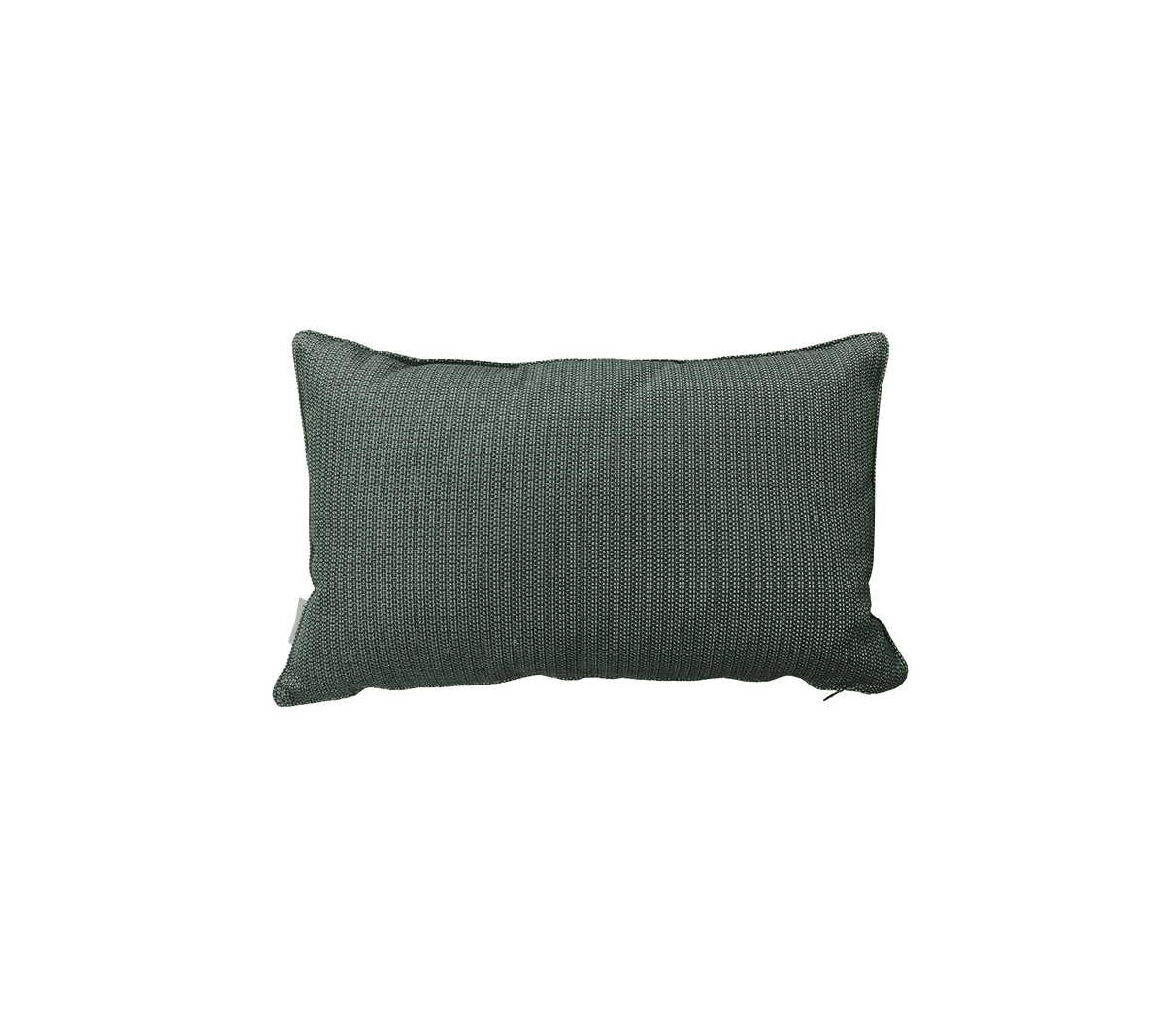 Rechteckiges, strukturiertes Kissen in einer gedämpften grünen Farbe, das einen Hauch von Eleganz zur Dekoration hinzufügt. Ideal für Komfort und Stil.