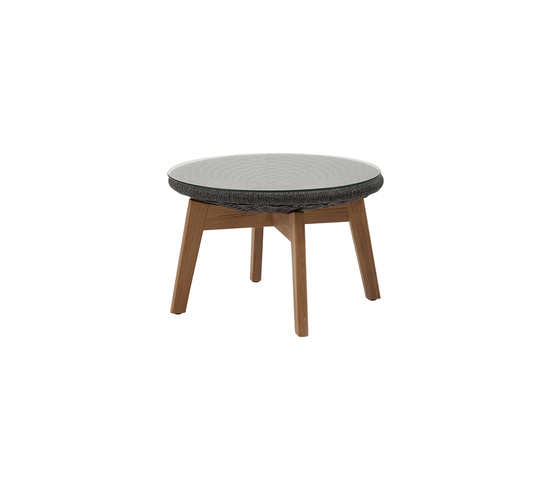 Runder Tisch mit einer strukturierten, hellen Oberfläche und Holzbeinen, ideal für modernes Wohndesign. Perfekt als stilvolles Zentrum.