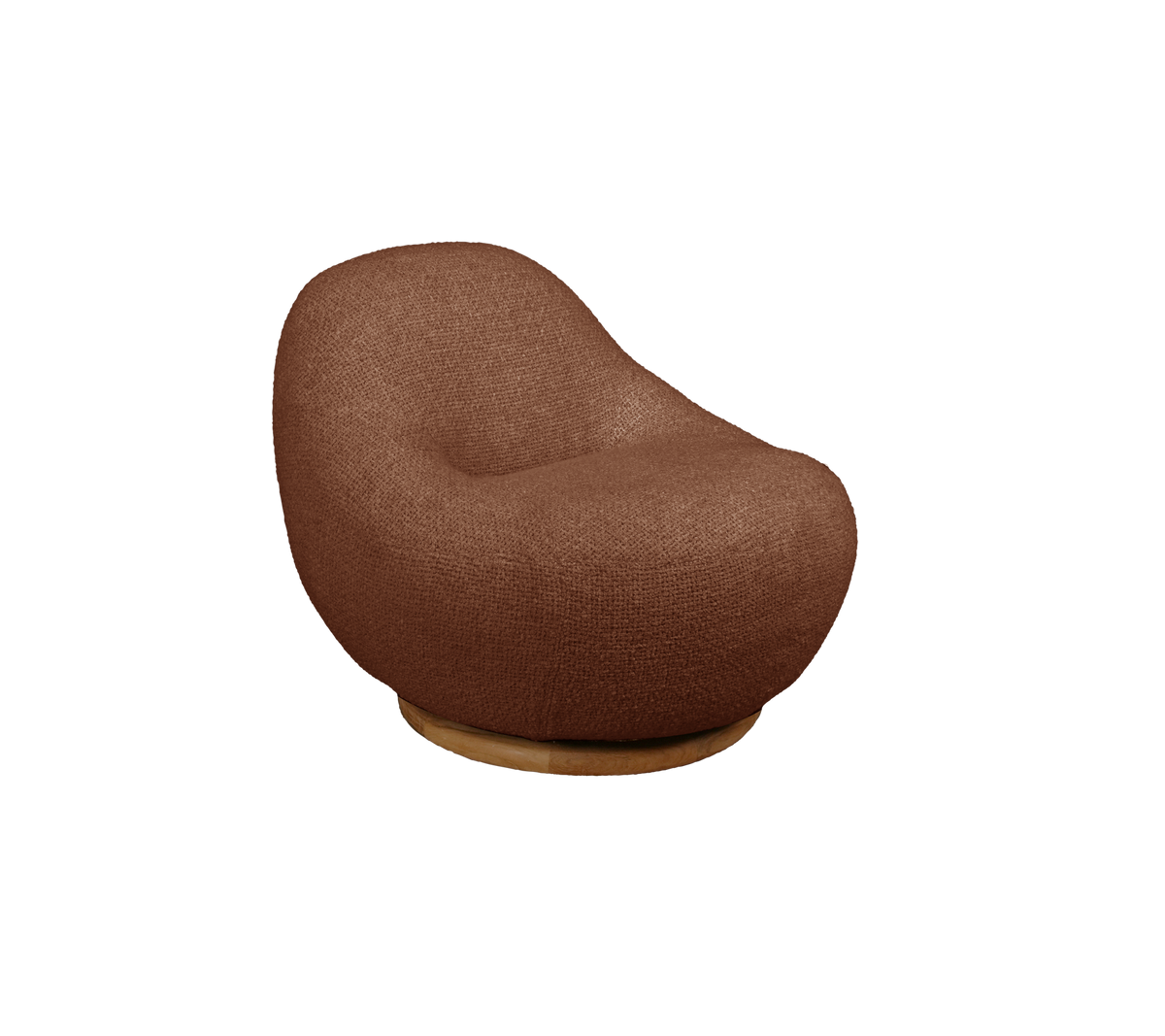 Moderne Dessert rote Stuhl mit rundem Design.