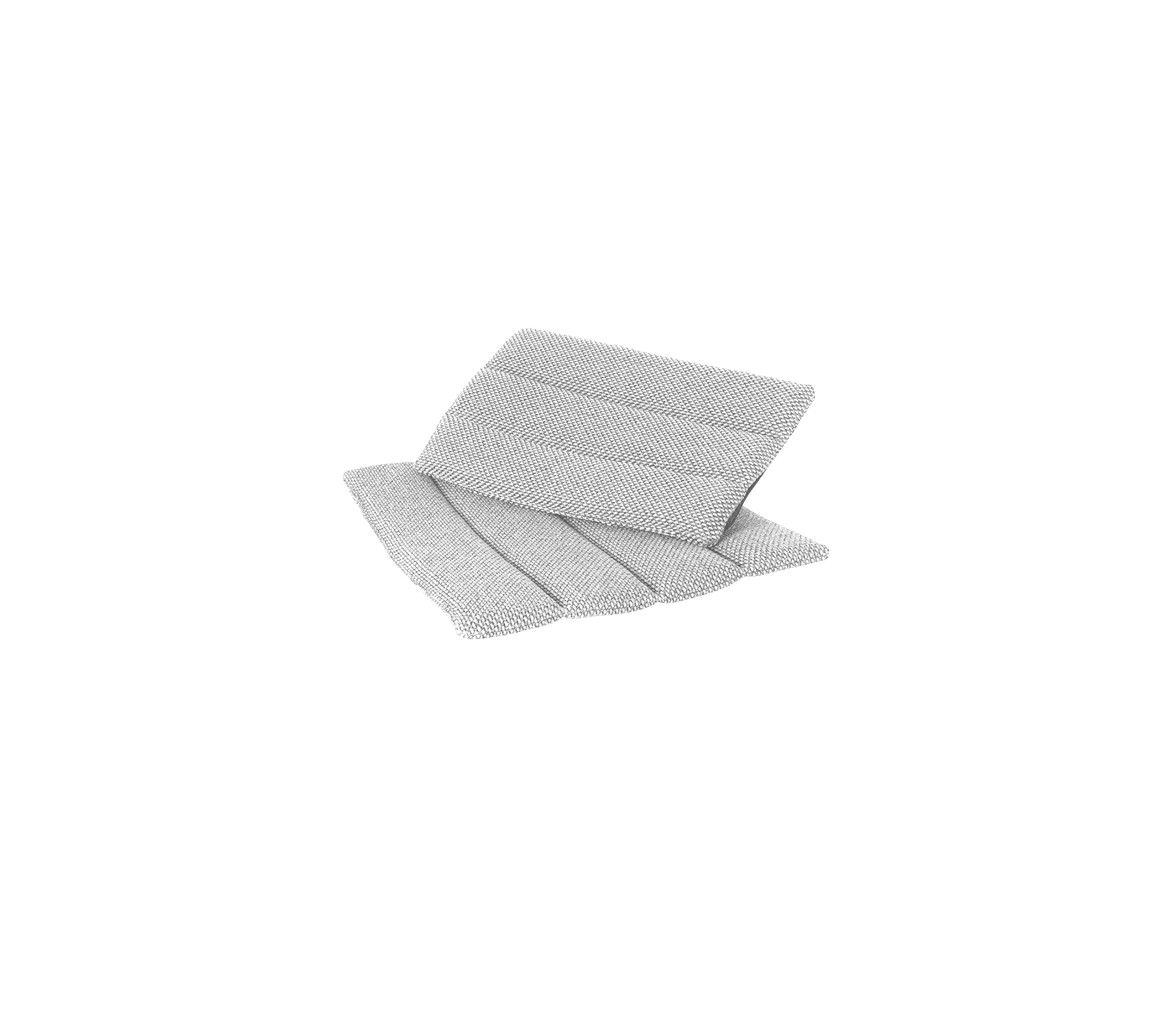 Drei strukturierte graue Oberflächenpads, die in schichtförmiger Anordnung zusammengefügt sind, geeignet für verschiedene Anwendungen oder Verwendungen.