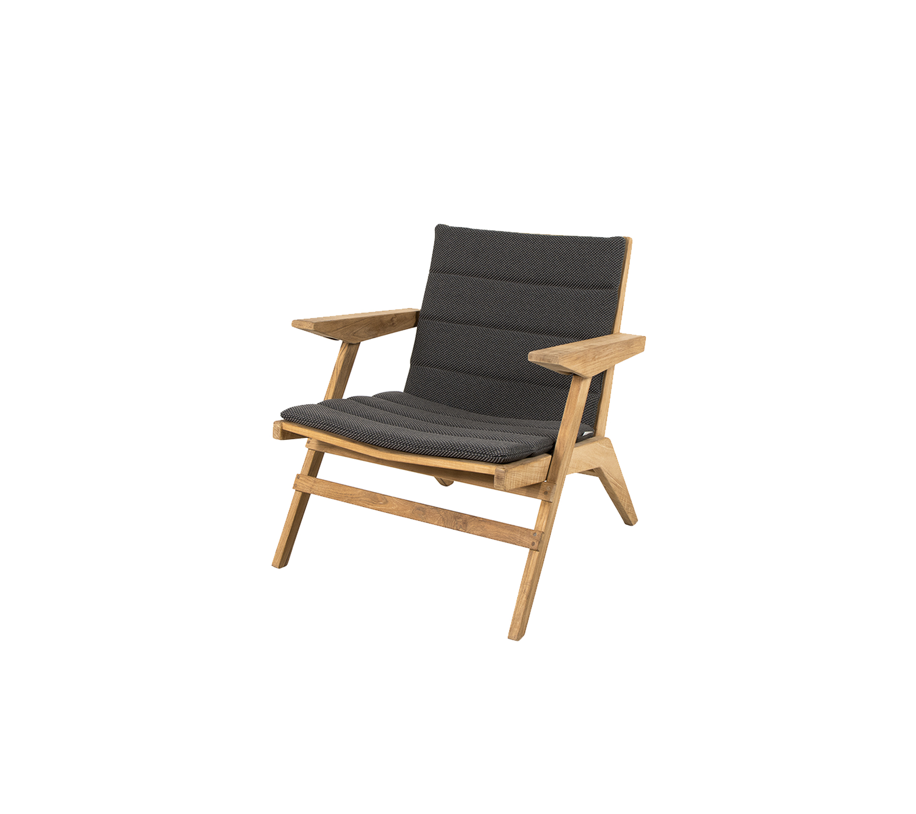 Moderne Holzsessel mit einem grauen gepolsterten Sitz und Rückenlehne, der ein stilvolles Design aufweist, das zu verschiedenen Einrichtungsstilen passt.