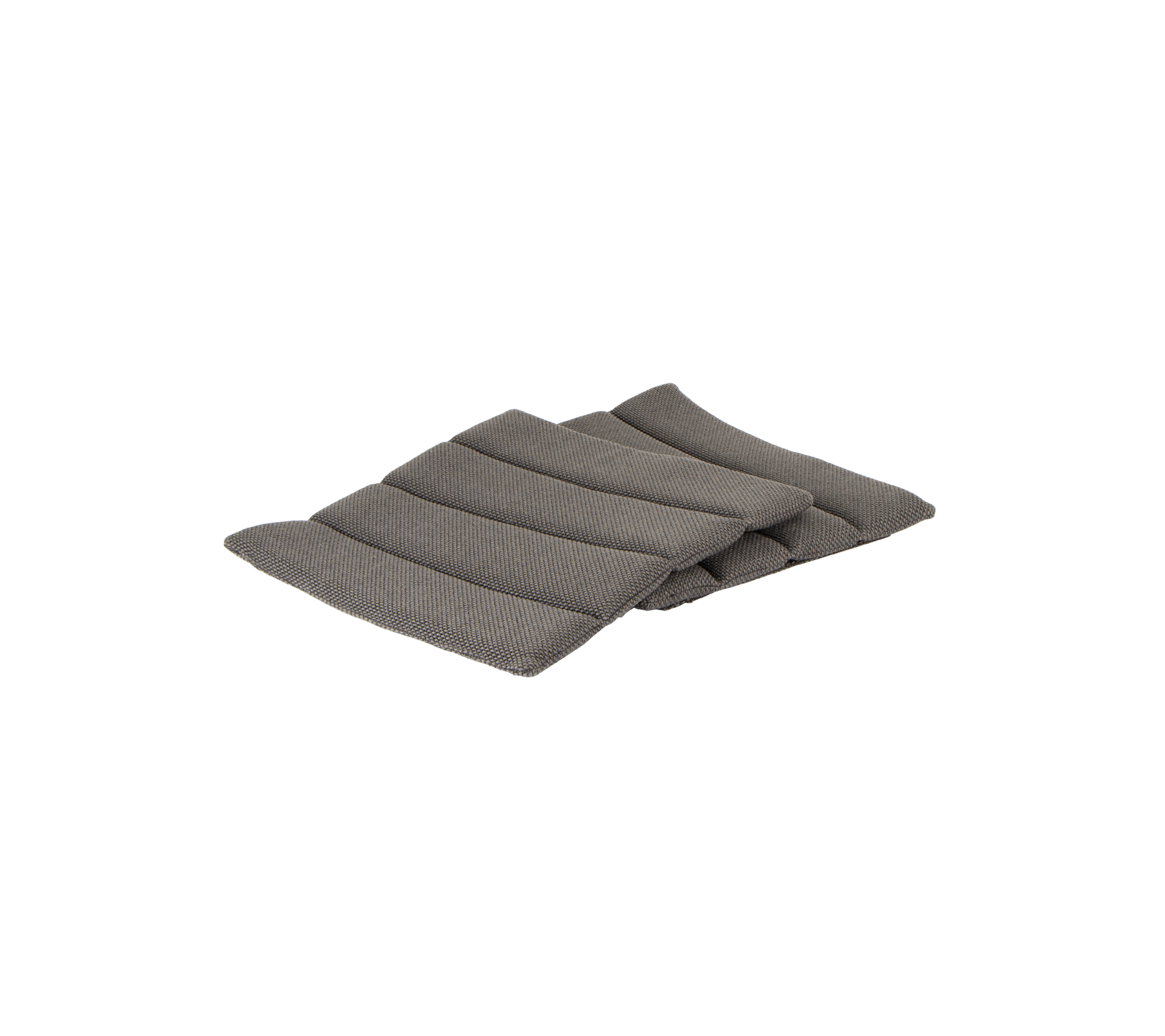 Grau Stoffkissen mit einem gesteppten Design, das mehrere gepolsterte Abschnitte für zusätzlichen Komfort bietet. Perfekt zum Sitzen oder zur Unterstützung.