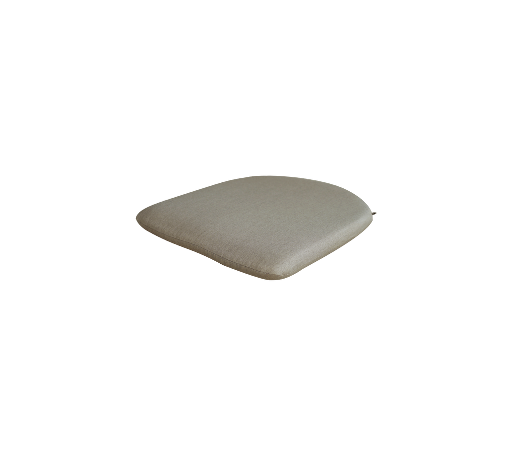 Mausgraues Kissen mit einer glatten Oberfläche.