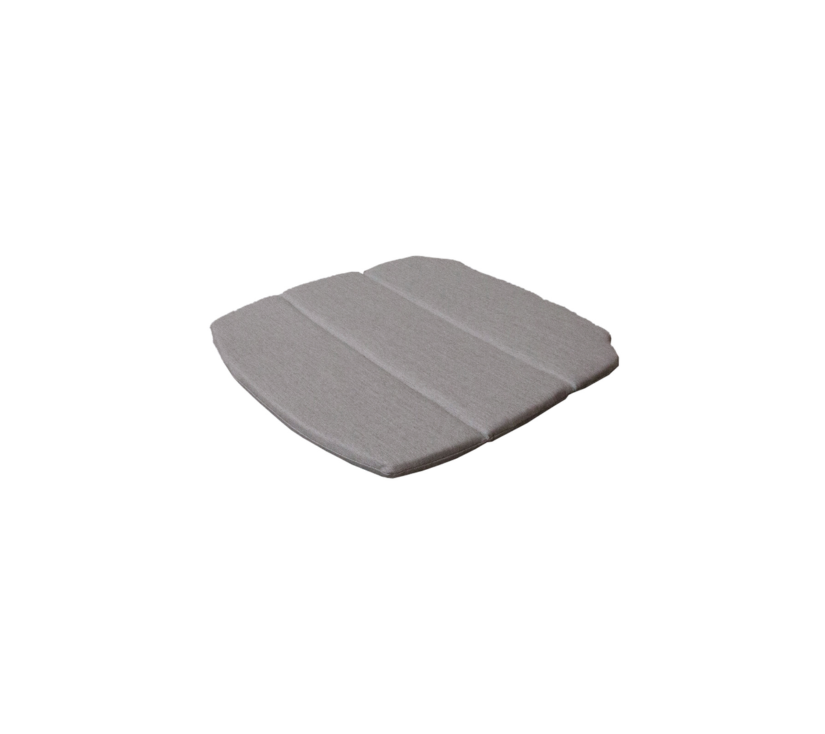 Grau Kissen mit einem strukturierten Design, das drei verschiedene Abschnitte für zusätzlichen Komfort bietet.