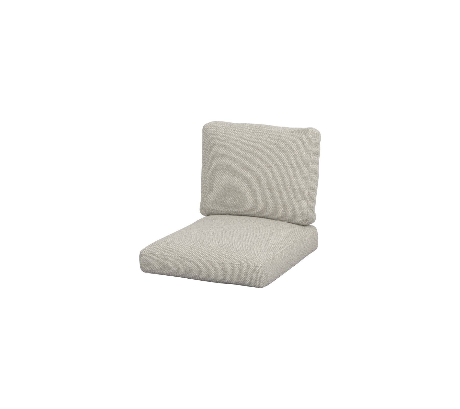 Helle, moderne Kissen mit einer dicken Sitz- und Rückenlehne, entworfen für Komfort und Stil in Sitzanordnungen.