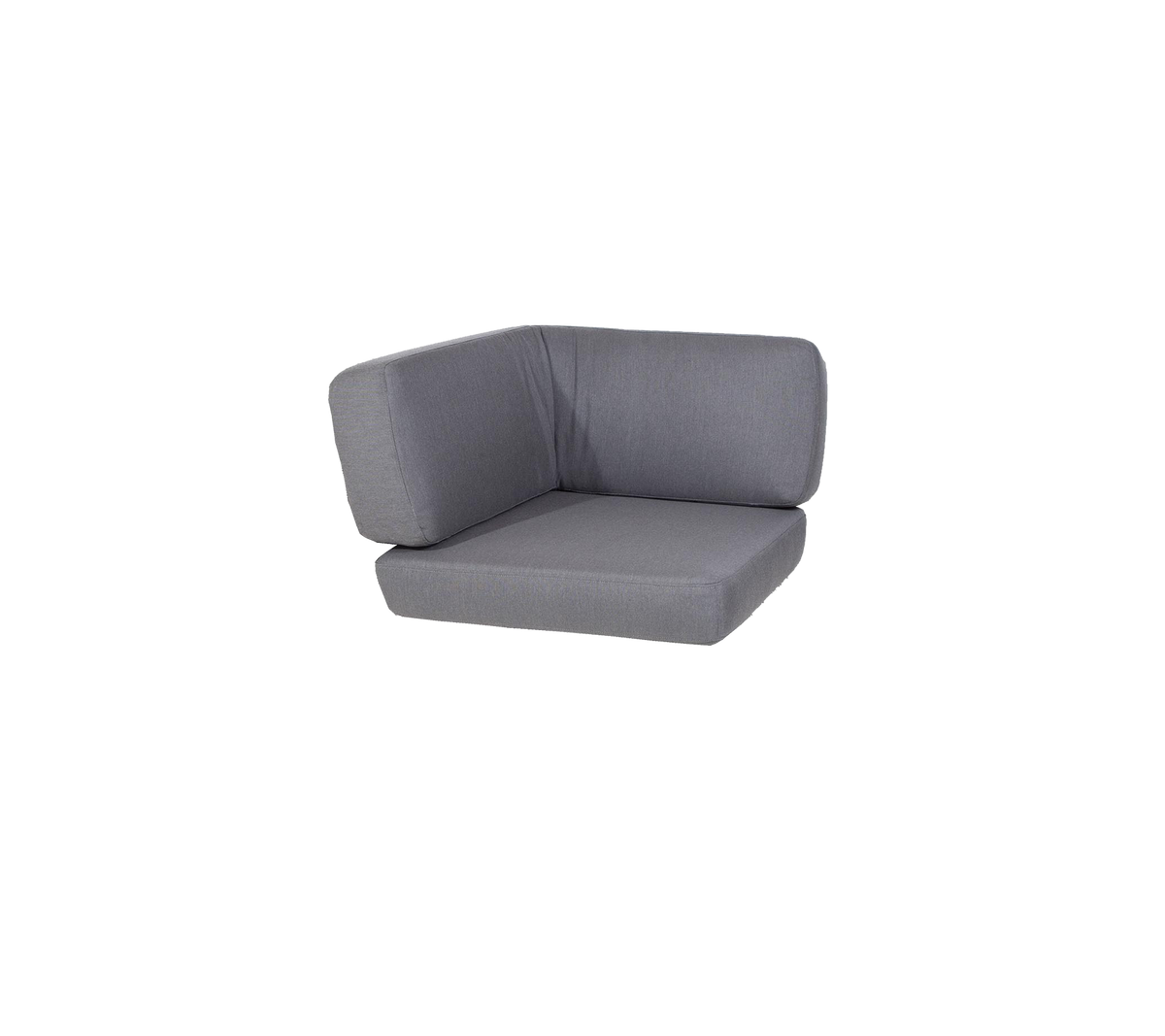 Ein modernes graues Ecksofa-Kissen mit minimalistischer Gestaltung, ausgestattet mit einer bequemen Rückenlehne und einem geräumigen Sitzbereich.