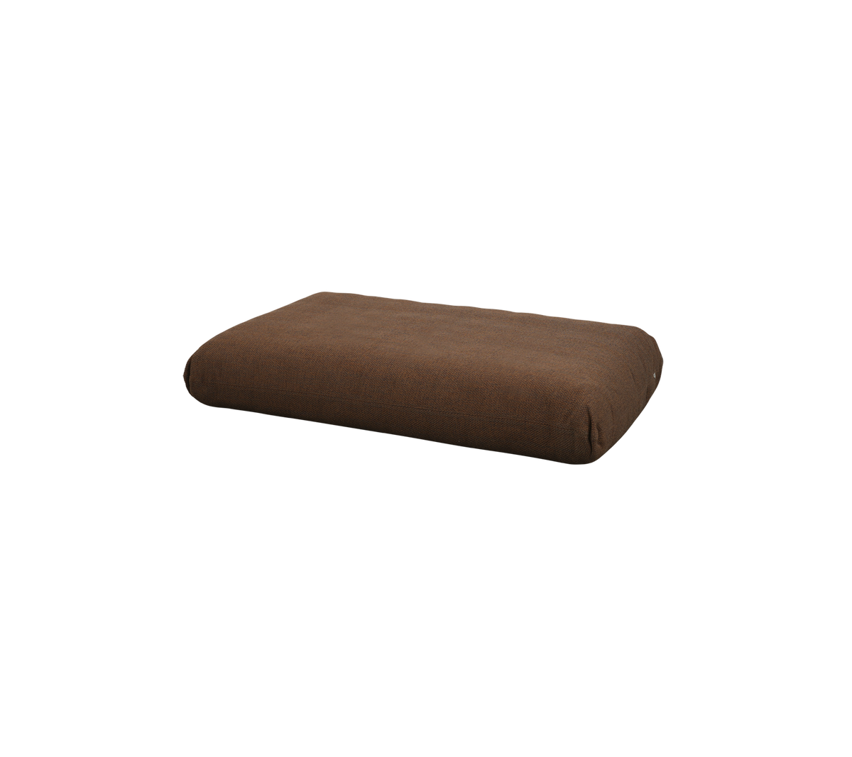 Braunes rechteckiges Kissen mit einer weichen Textur, ideal für Komfort und Entspannung.