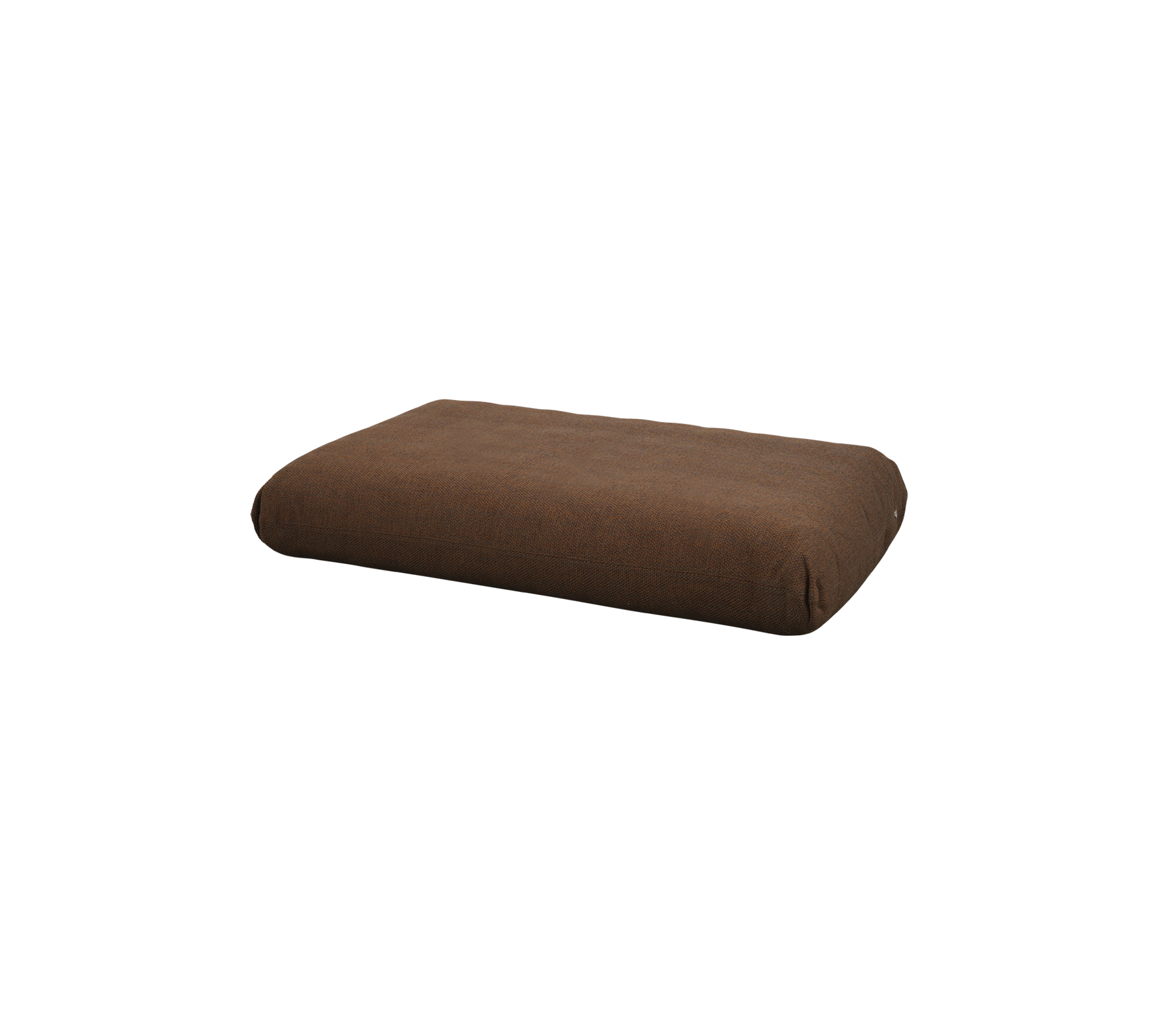 Braunes rechteckiges Kissen mit einer weichen Textur, ideal für Komfort und Entspannung.