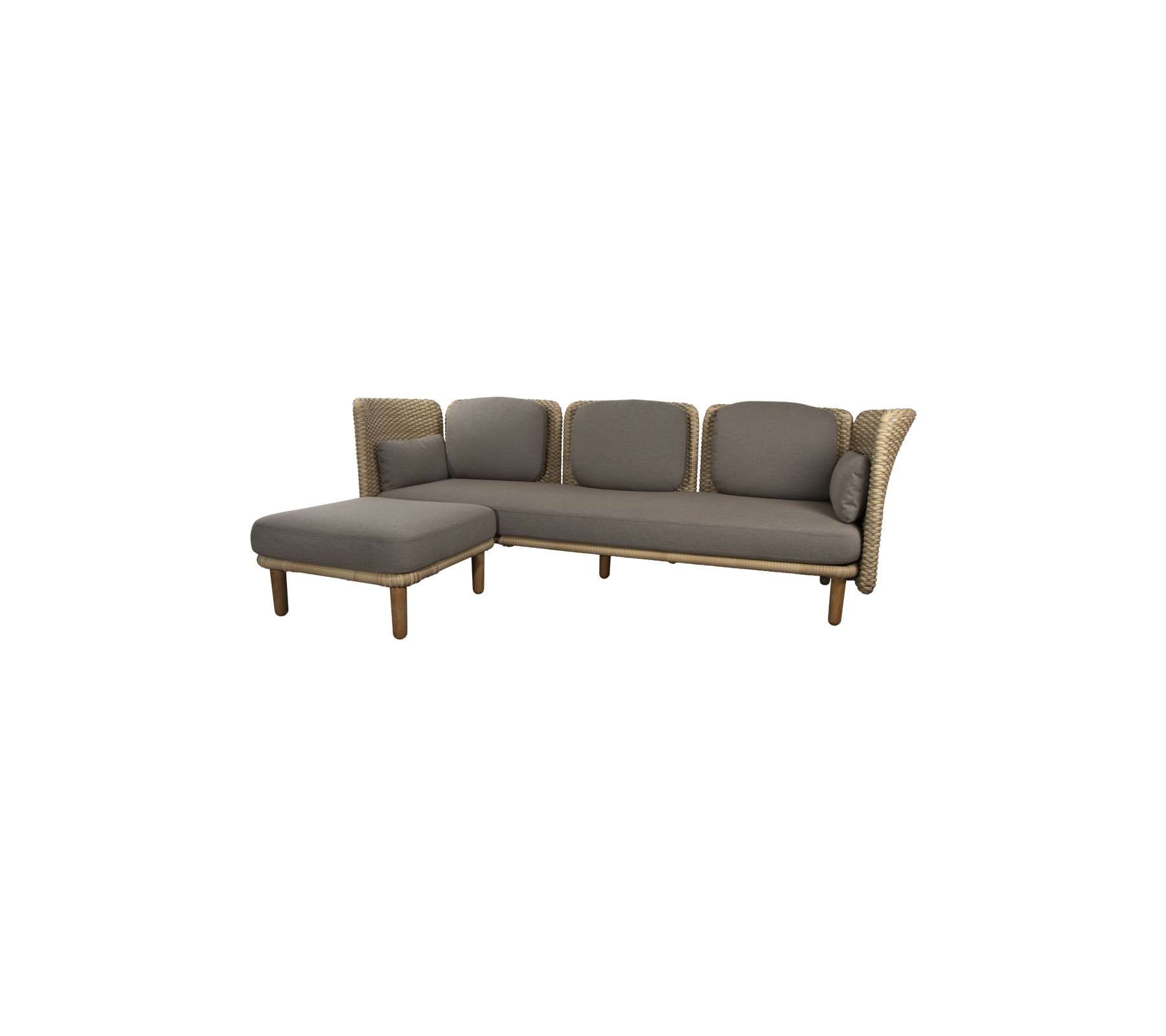 Arch 3-Sitzer Sofa m/ niedrige Arm-/Rückenlehne & Chaiselongue (3)