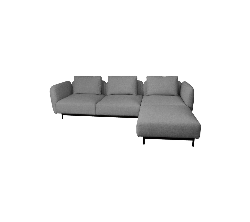 Aura 3-Sitzer Sofa, m/hohen Armlehnen & Chaise Longue, Links (1.2)