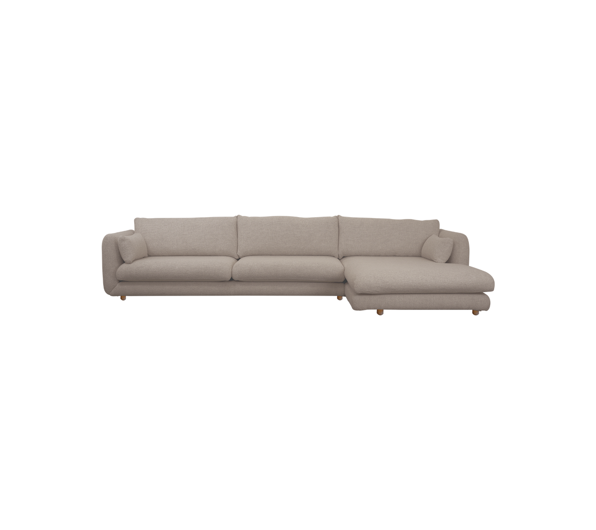 Hellebrauner moderner Schlafsofa in zeitgenössischem Design.