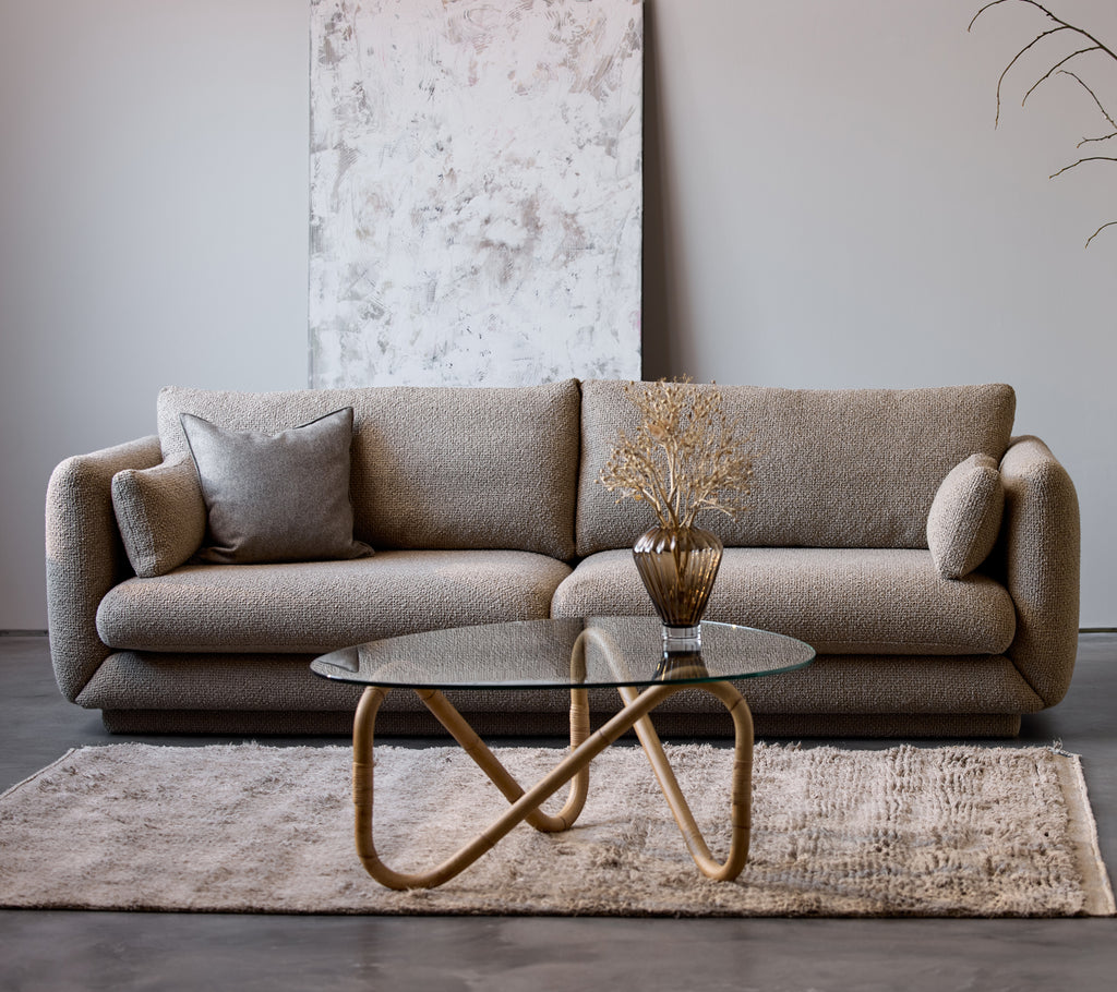 Bloom 3-seater sofa w/plinth