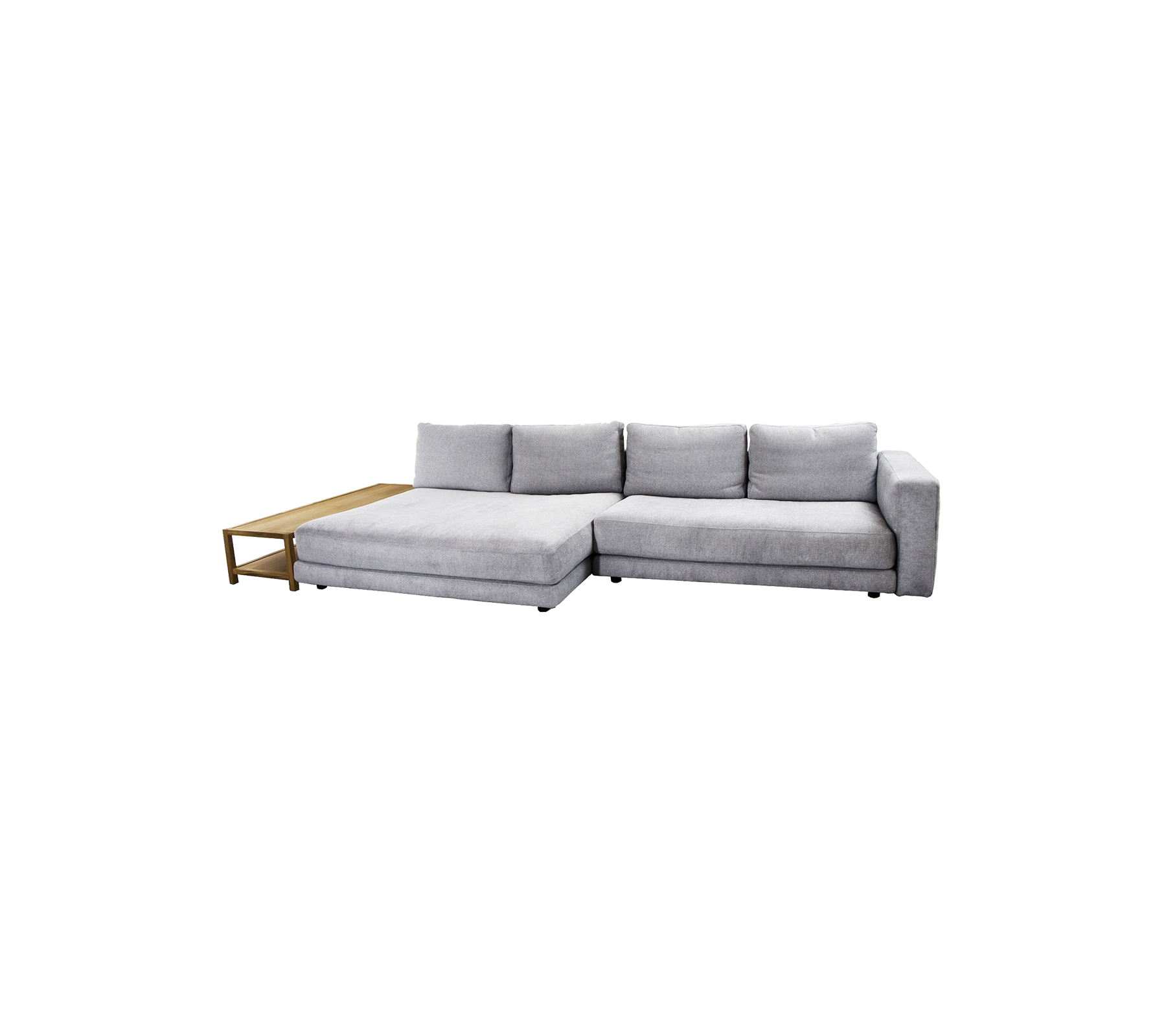 Scale 2-Sitzer Sofa m/dob. Daybed, Armlehn & Tisch, Links