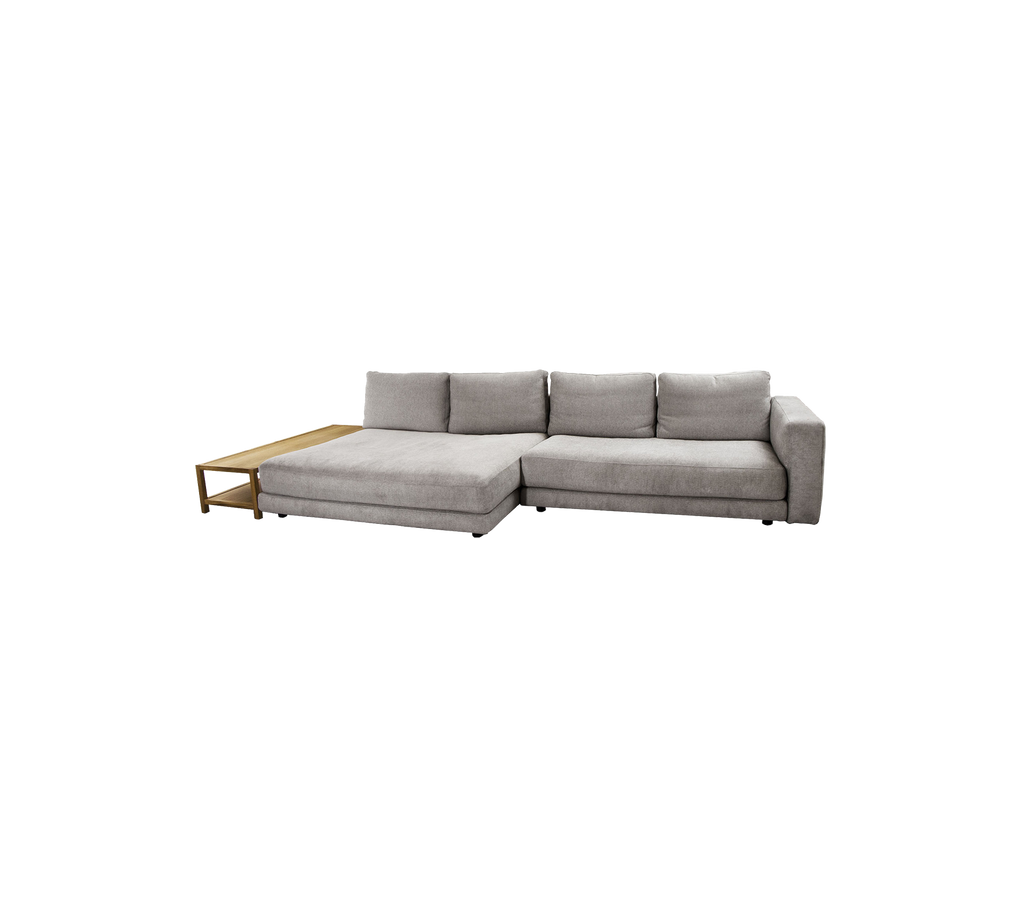 Scale 2-Sitzer Sofa m/dob. Daybed, Armlehn & Tisch, Links