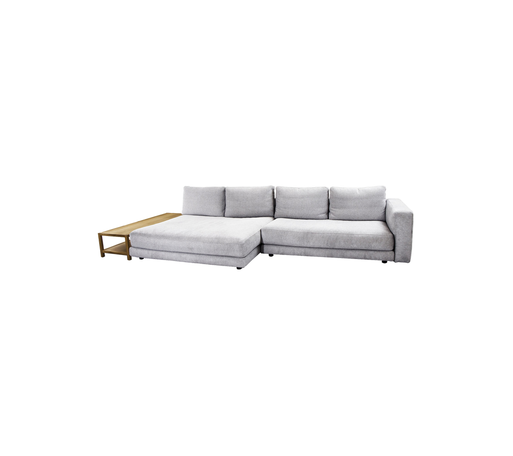 Scale 2-Sitzer Sofa m/dob. Daybed, Armlehn & Tisch, Links