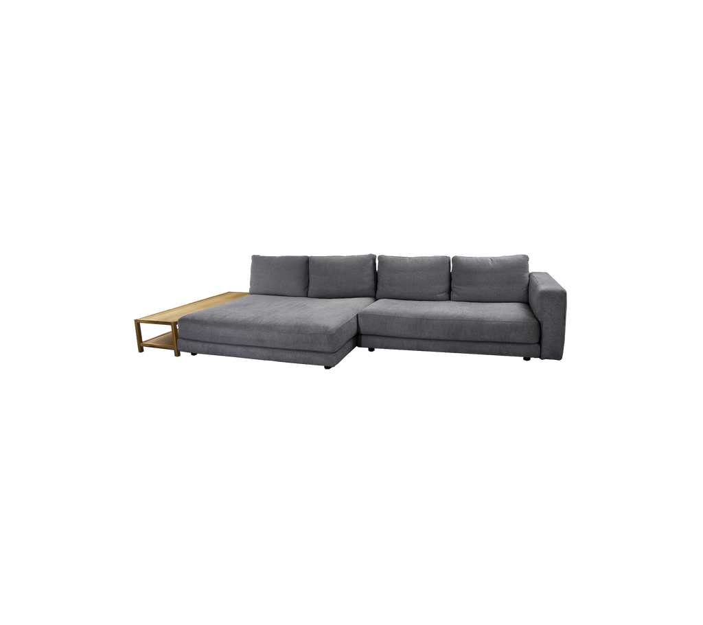 Scale 2-Sitzer Sofa m/dob. Daybed, Armlehn & Tisch, Links