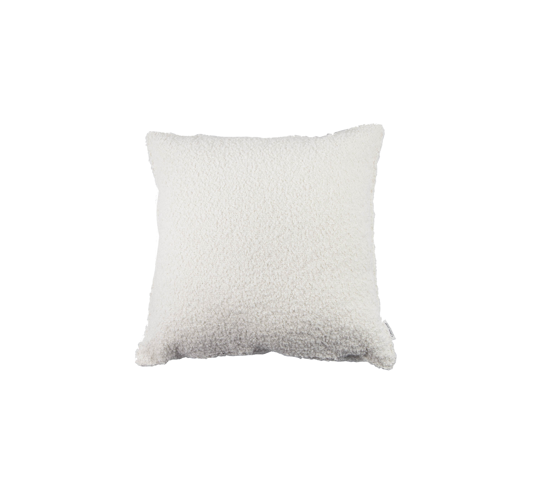 Weiches, flauschiges weißes Kissen mit einer strukturierten Oberfläche, ideal zur Steigerung von Komfort und Stil in jedem Raum.