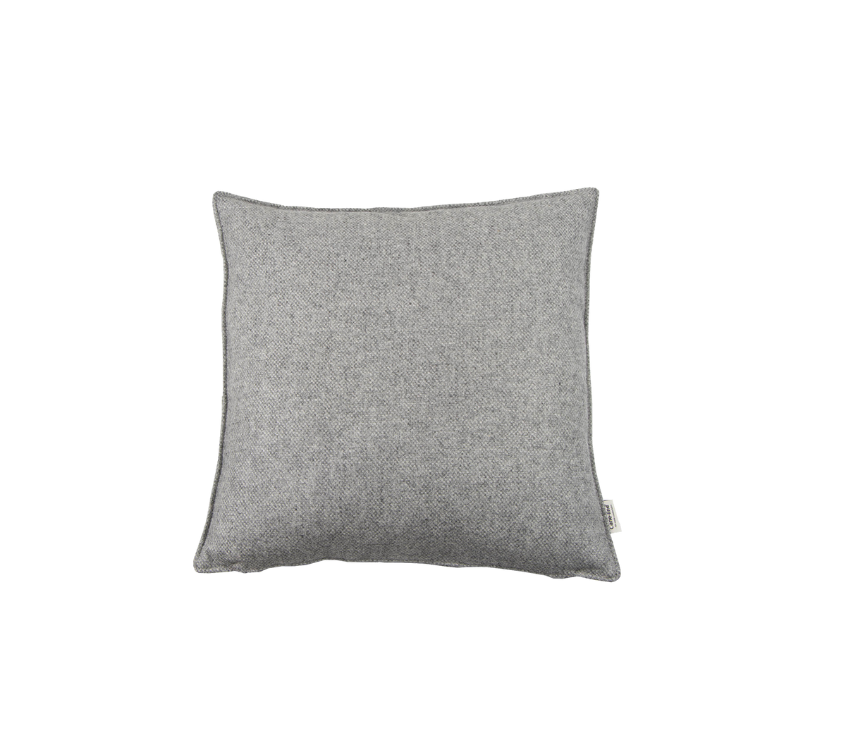 Grau quadratisches Kissen mit strukturiertem Stofffinish, ideal, um Komfort und Stil in Ihren Raum zu bringen.