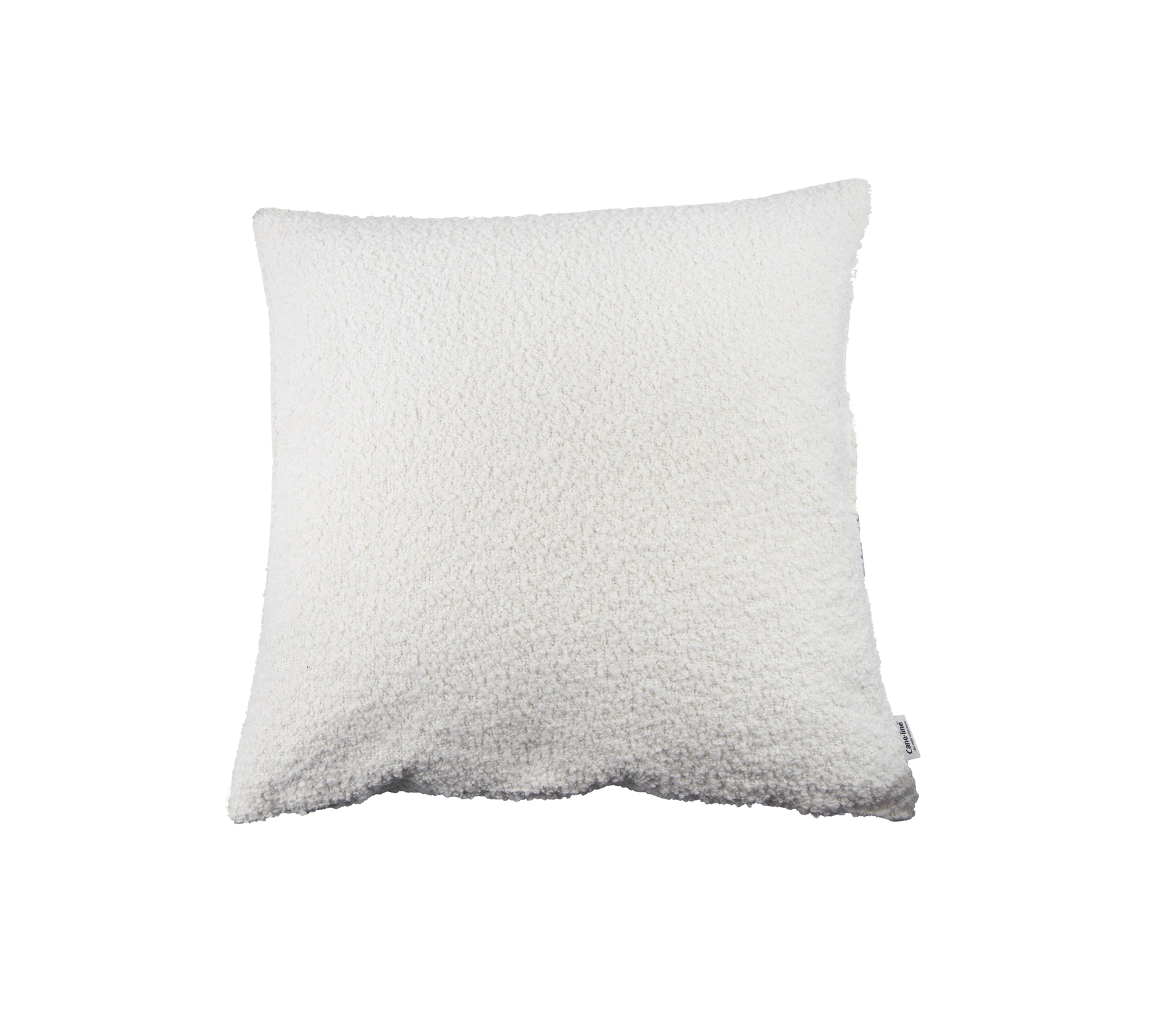Weiches, flauschiges weißes Kissen mit einer strukturierten Oberfläche, perfekt um Komfort und Stil in jeden Raum zu bringen.