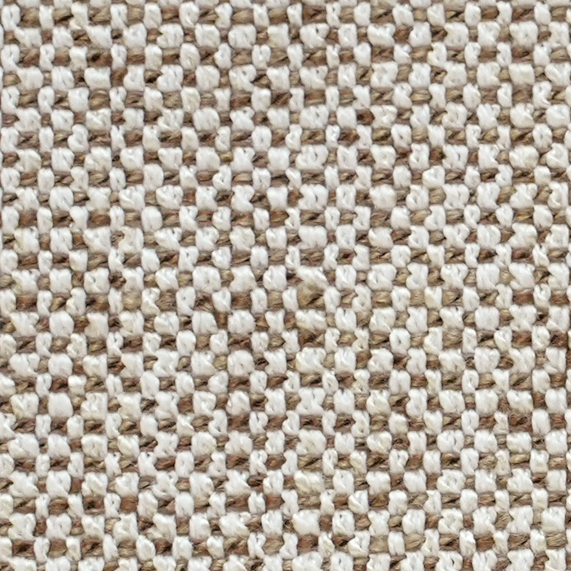 Strukturierten Stoff mit einem gewebten Muster in Beige- und Weißtönen.