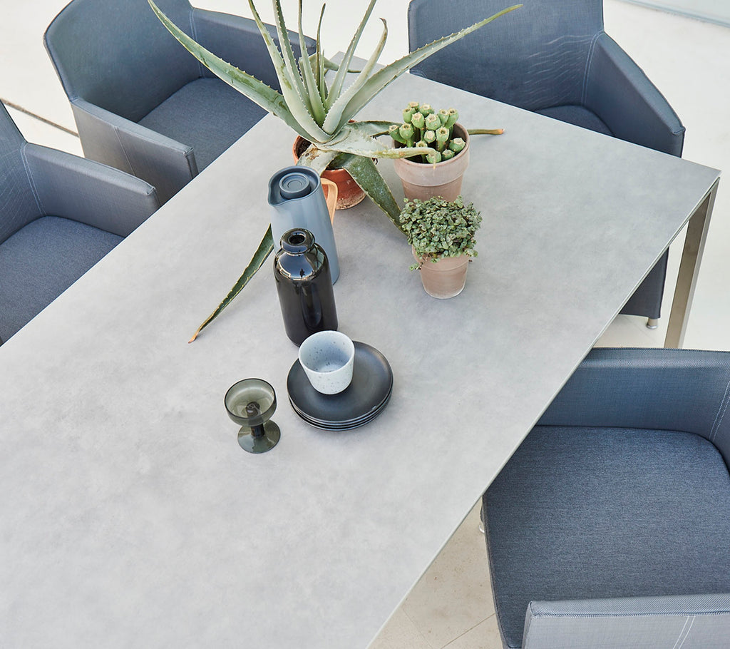Pure dining table base, 100x100, aluminium 5088